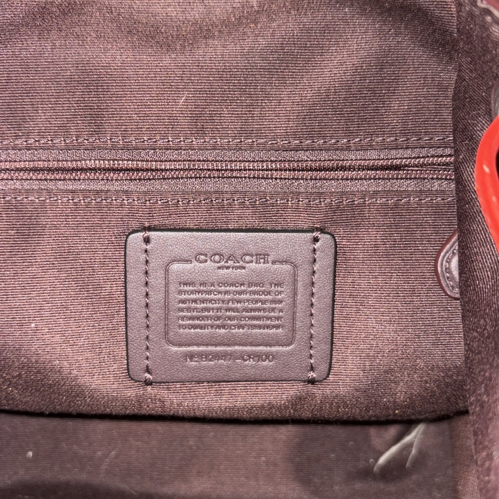 Coach Smooth Leather Drawstring Backpack-Euc. For… - image 7